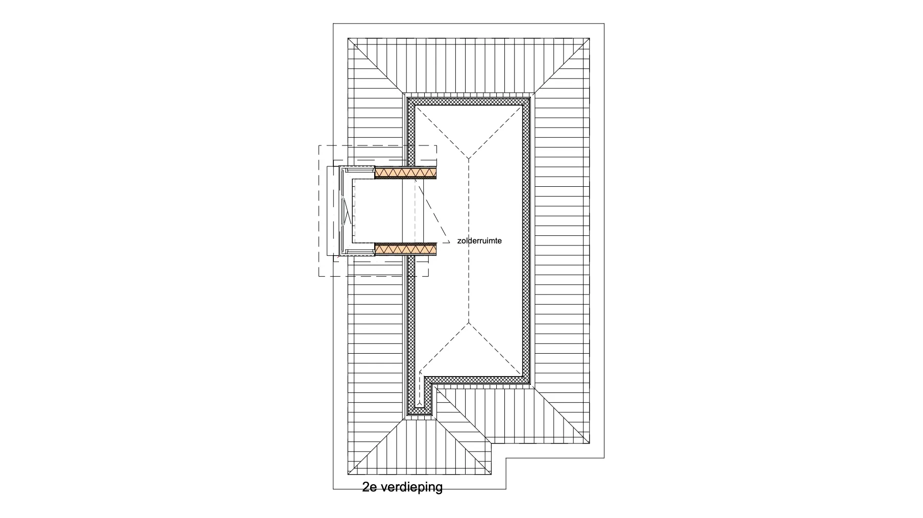 Plattegrond 1e verdieping van De Eik