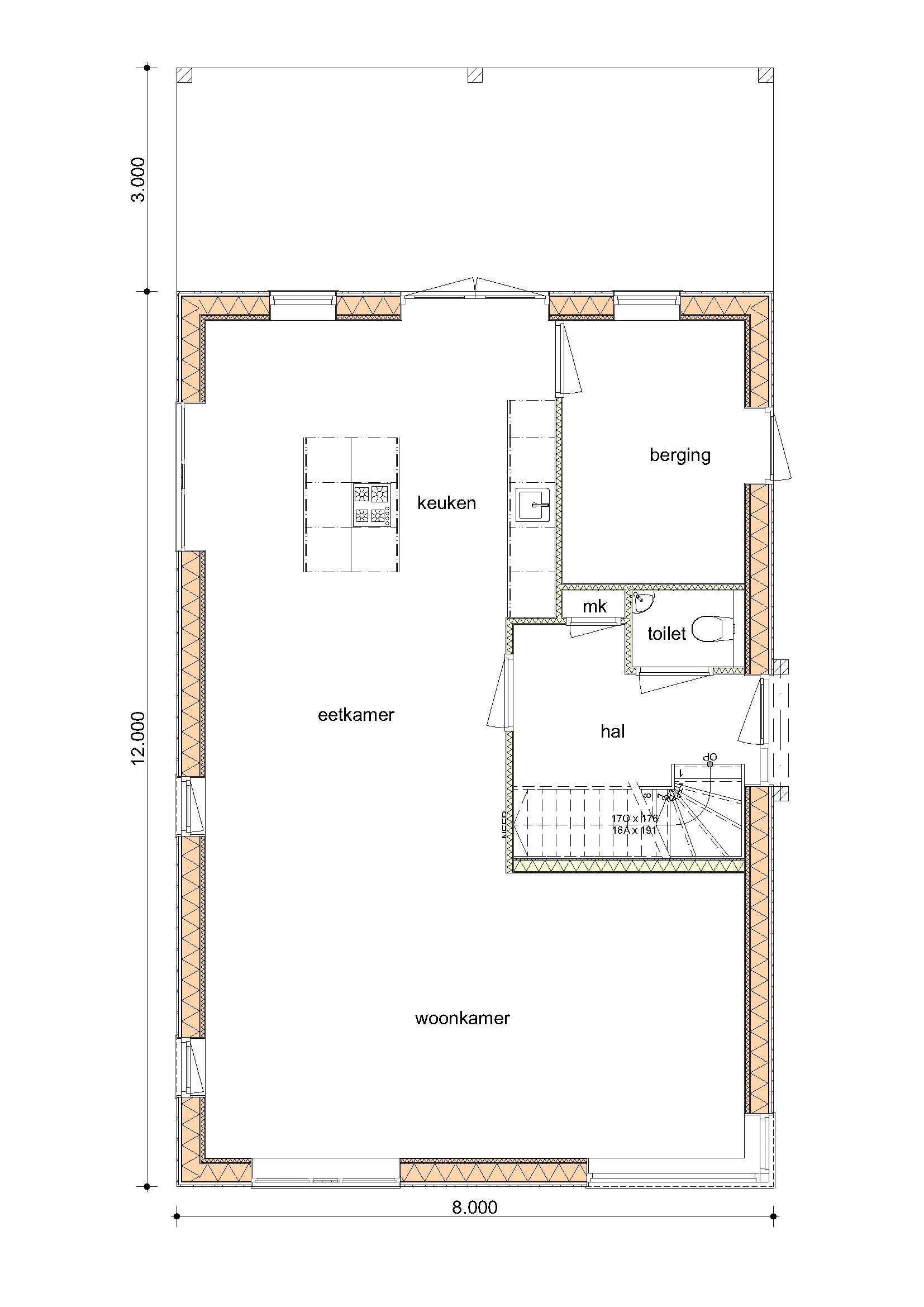 Plattegrond Begane grond van De Linde