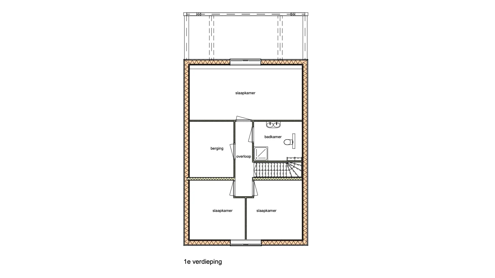 Plattegrond 1e verdieping van De Linde