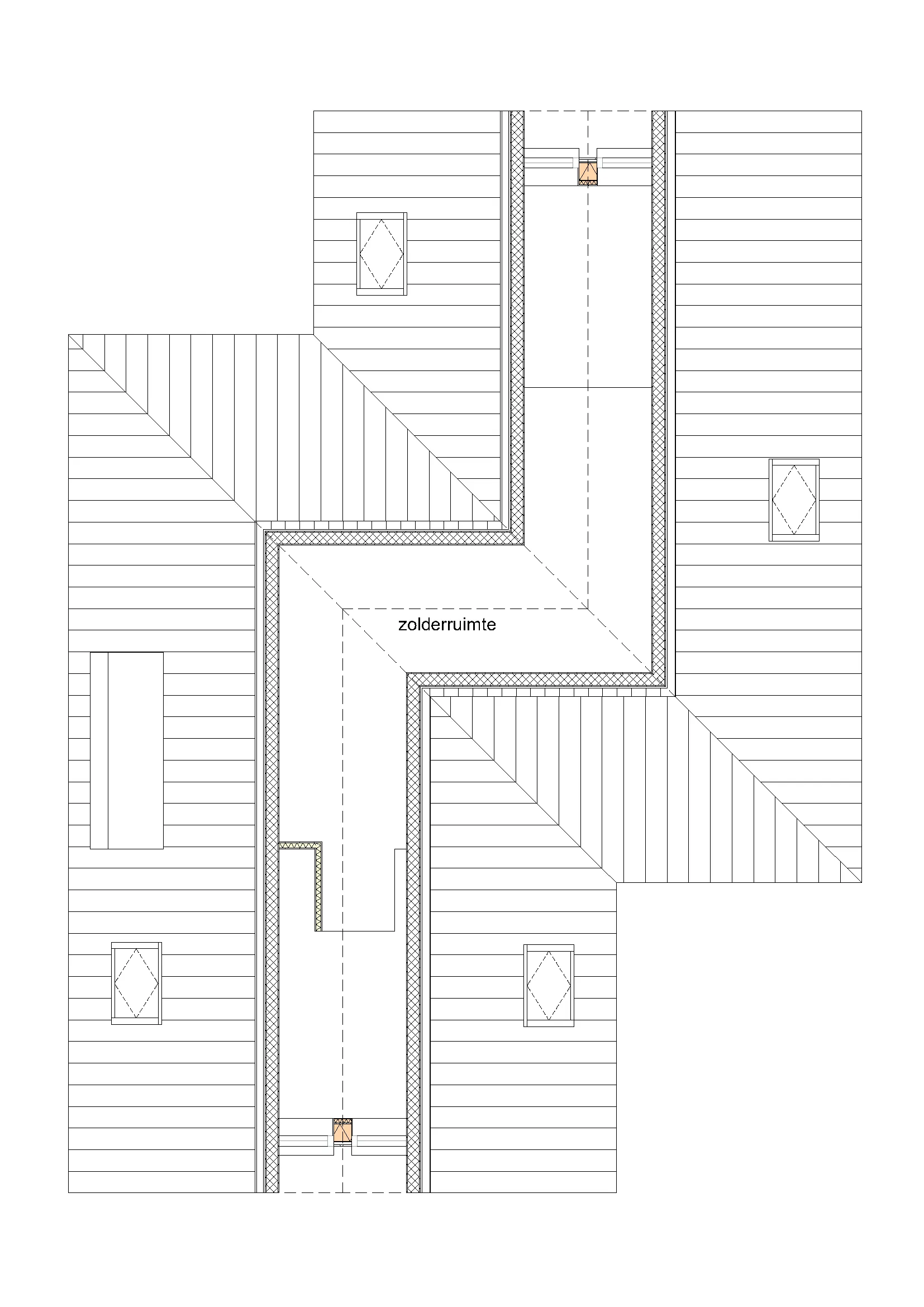 Plattegrond 2e verdieping van De Wilg
