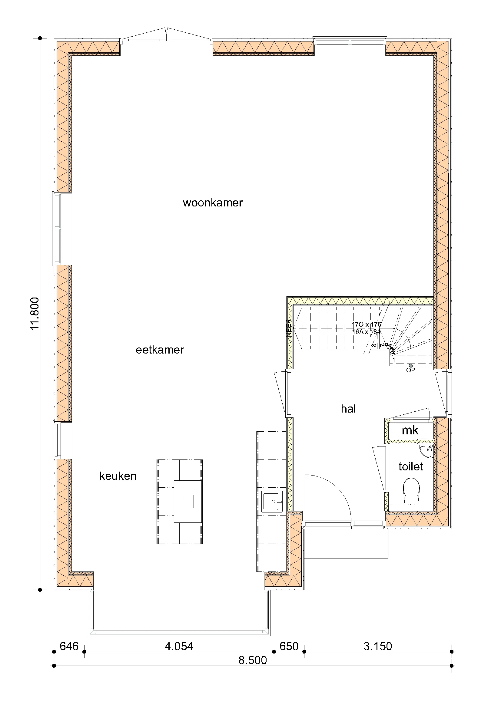 Plattegrond Begane grond van De Beuk