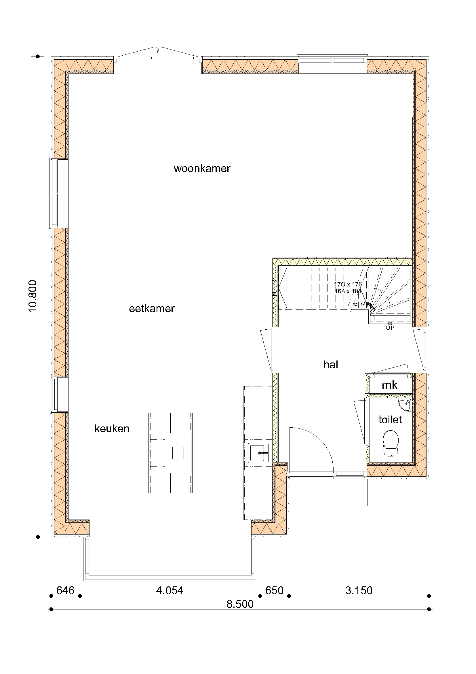 Plattegrond Begane grond van De Beuk