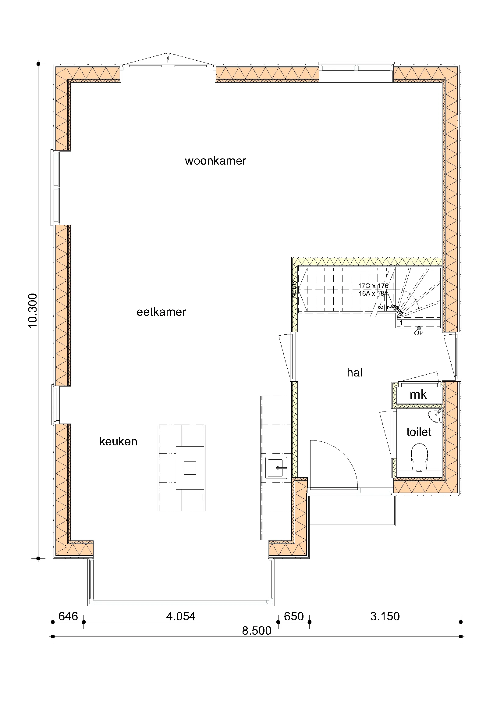 Plattegrond Begane grond van De Beuk