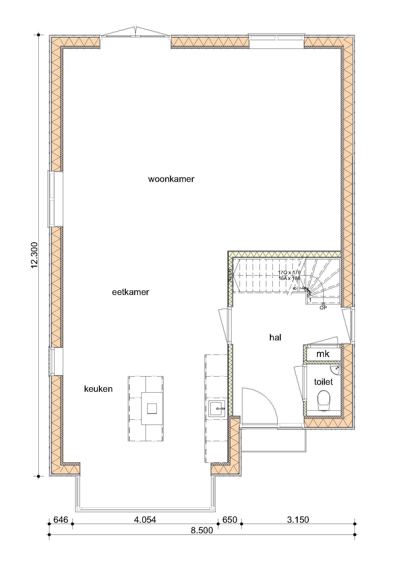 Plattegrond Begane grond van De Beuk