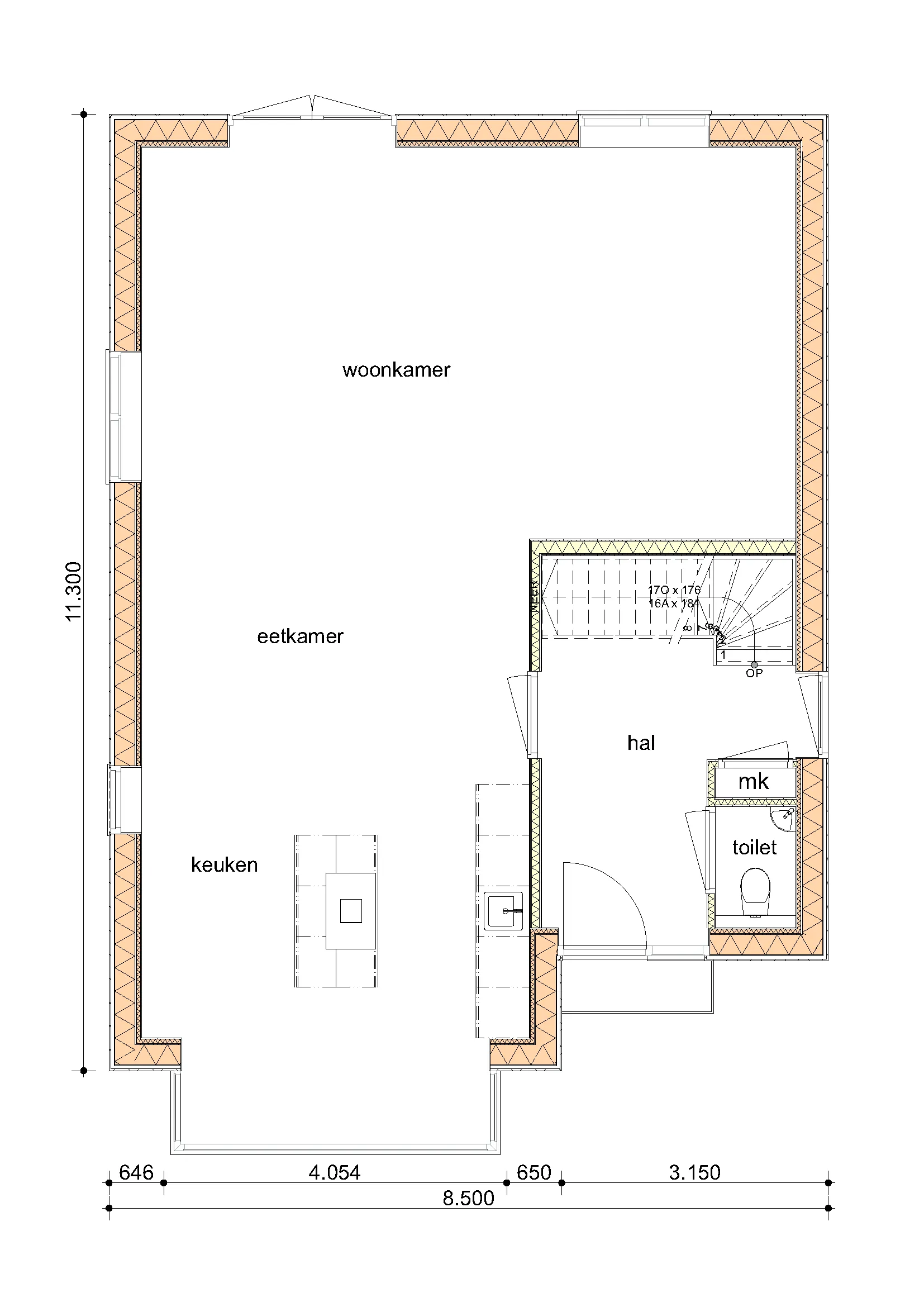 Plattegrond Begane grond van De Beuk