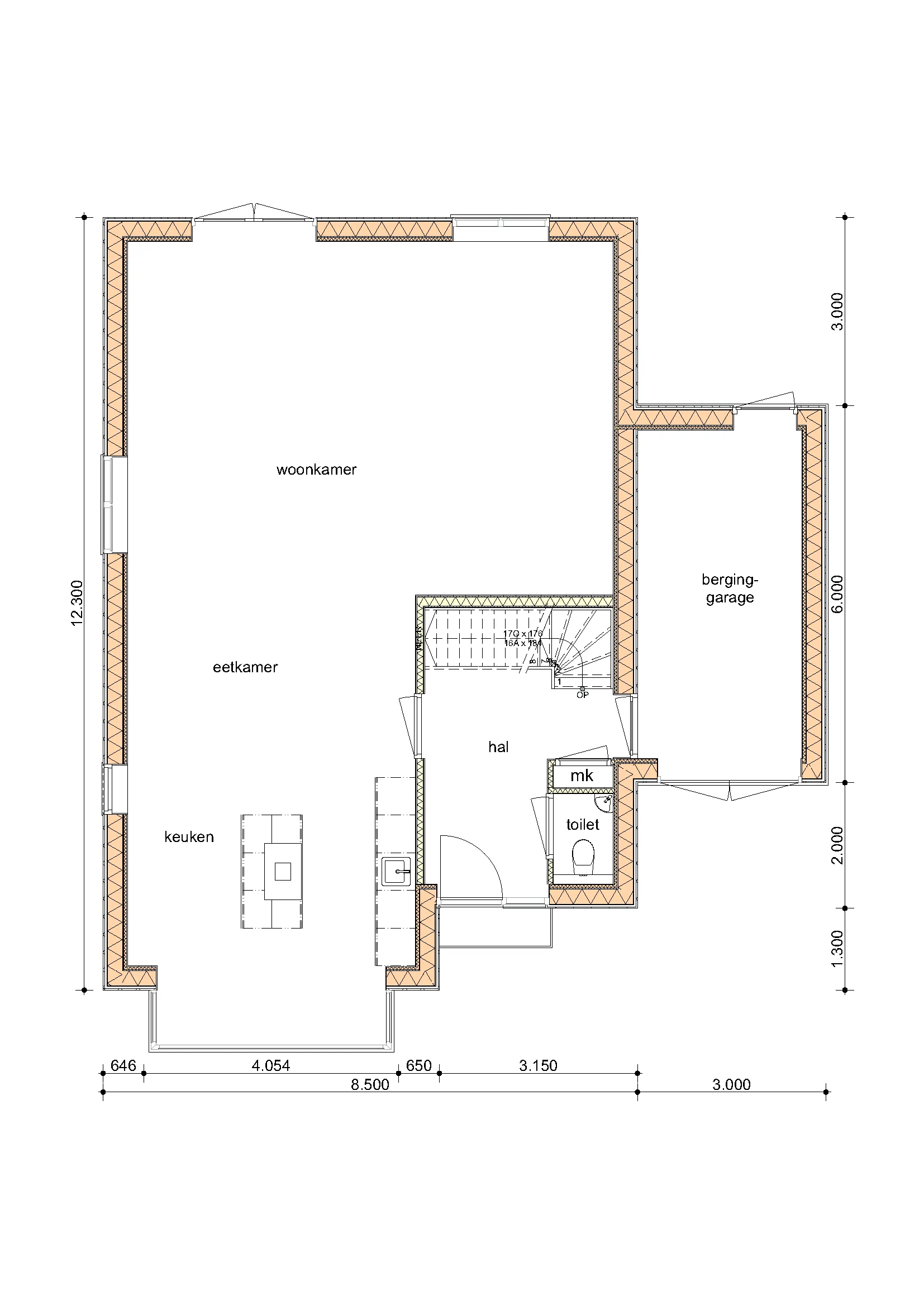 Plattegrond Begane grond van De Beuk