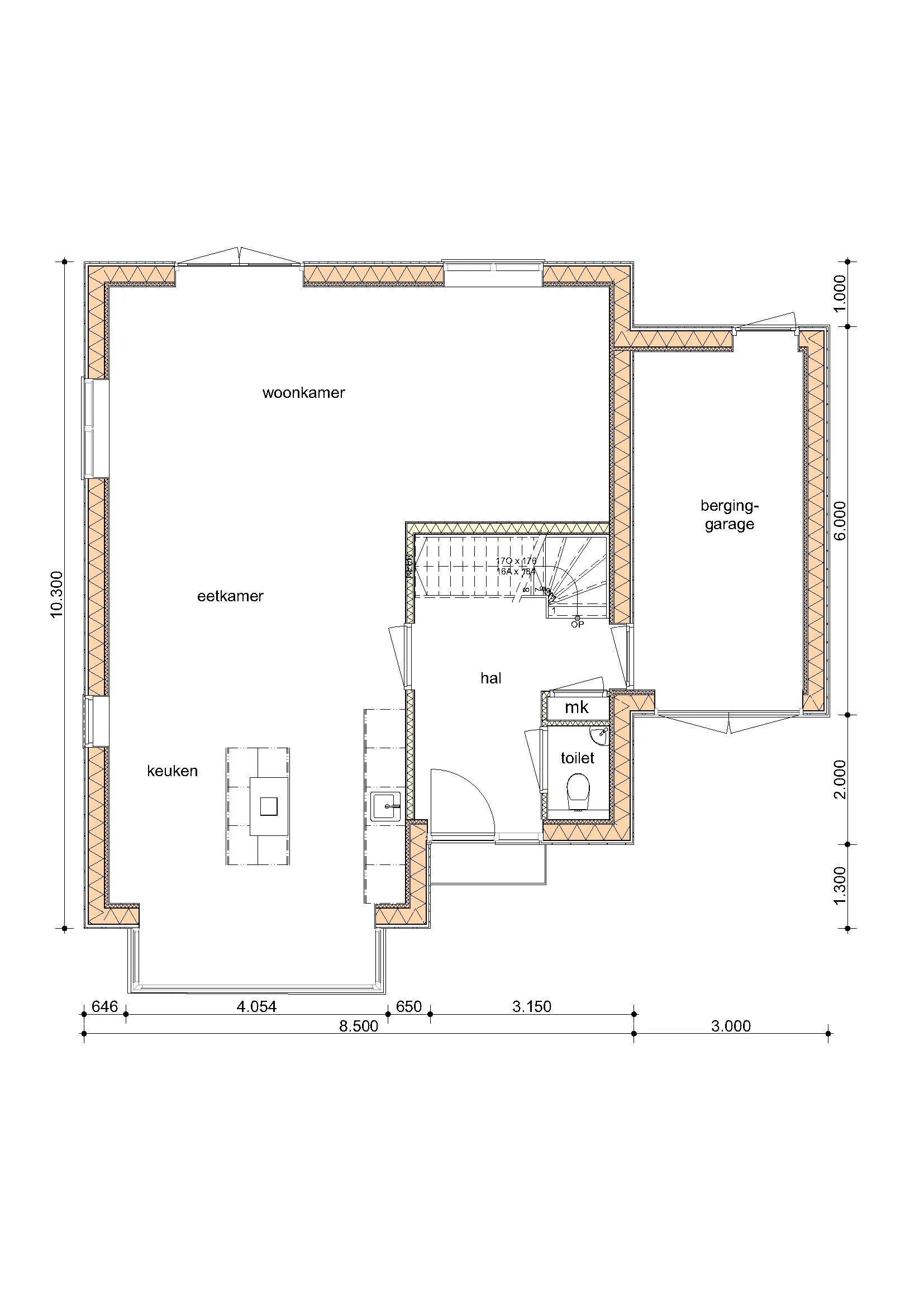 Plattegrond Begane grond van De Beuk