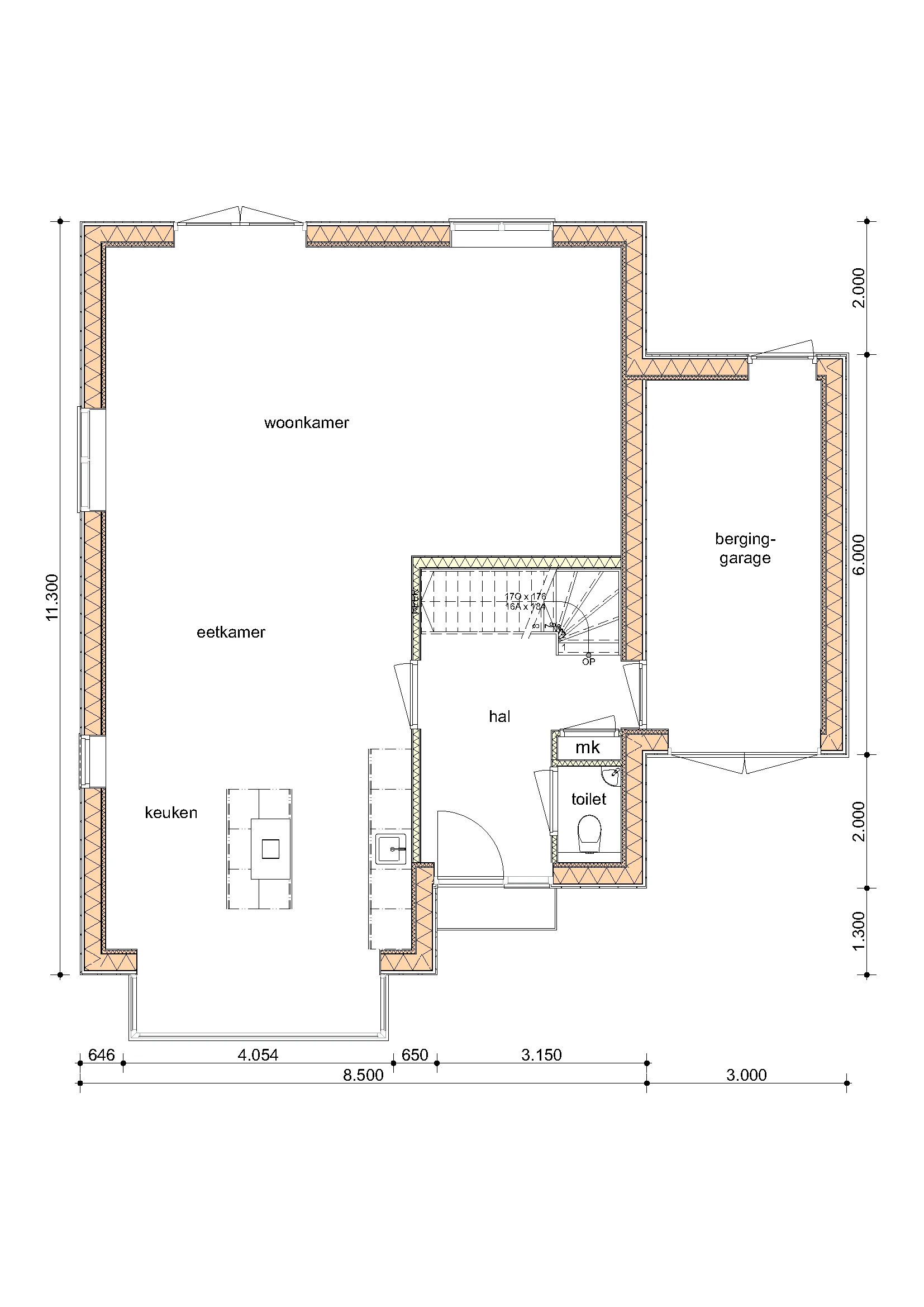 Plattegrond Begane grond van De Beuk