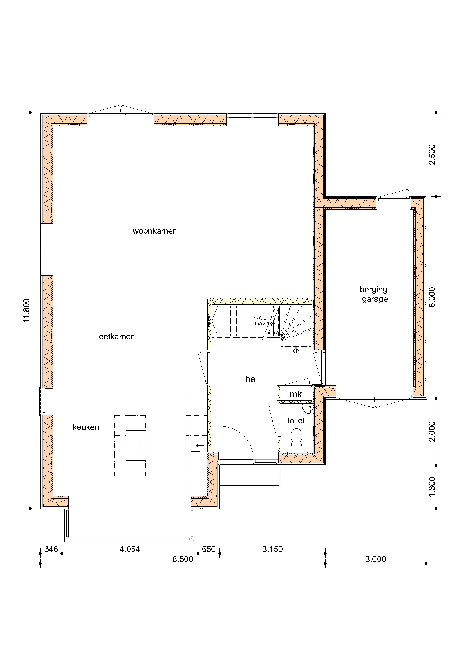 Plattegrond Begane grond van De Beuk