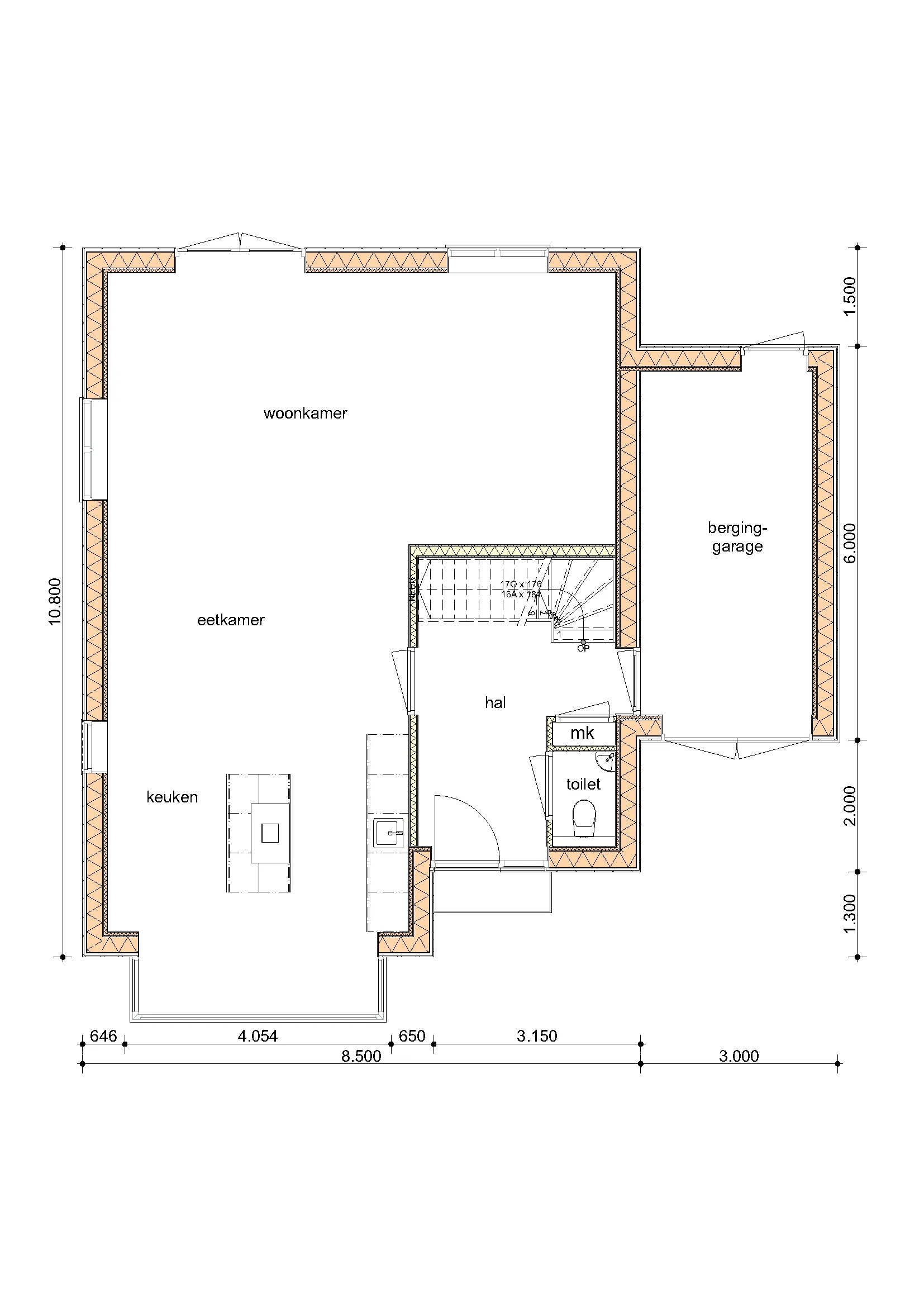 Plattegrond Begane grond van De Beuk